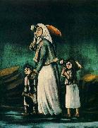 Niko Pirosmanashvili A Peasant Woman with Children Going to Fetch Water Spain oil painting artist